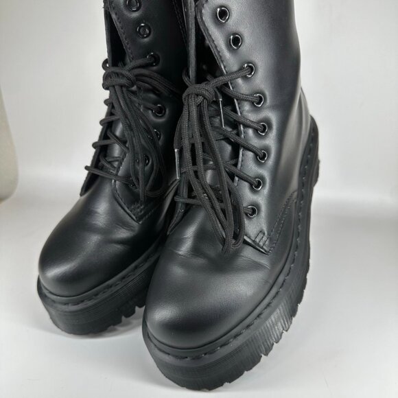 Dr Martens Vegan Jadon II Boot Mono Platforms Black Women's Size 8 - Picture 9 of 16